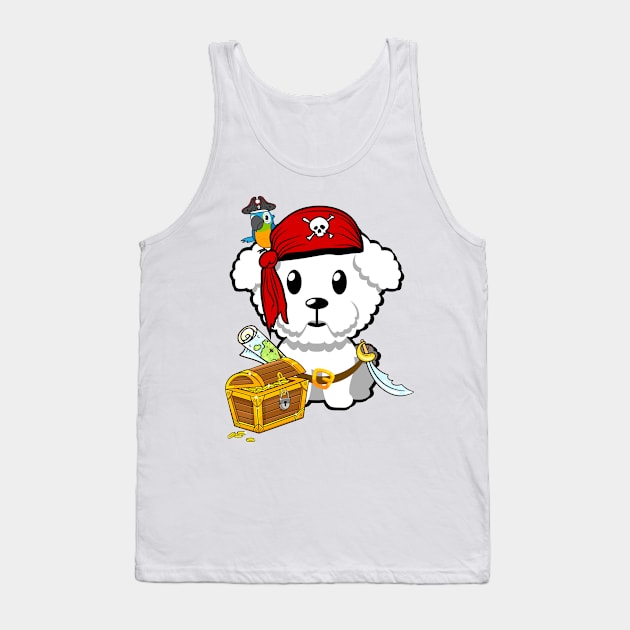 Cute Furry Dog is a pirate Tank Top by Pet Station